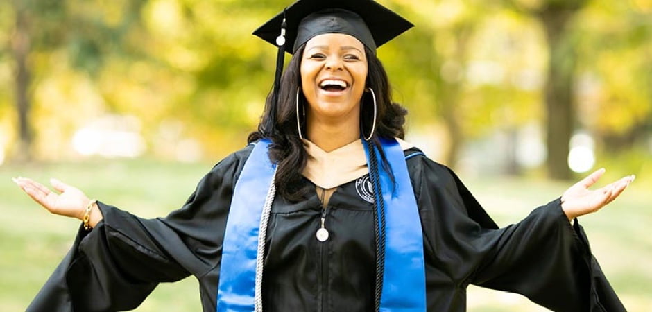 devry graduate smiling